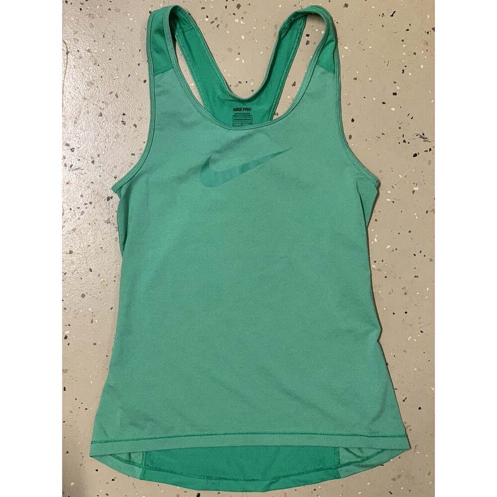 Nike Pro - Women's Sz Small - Green Racerback Athletic Workout Tank Top Shirt -